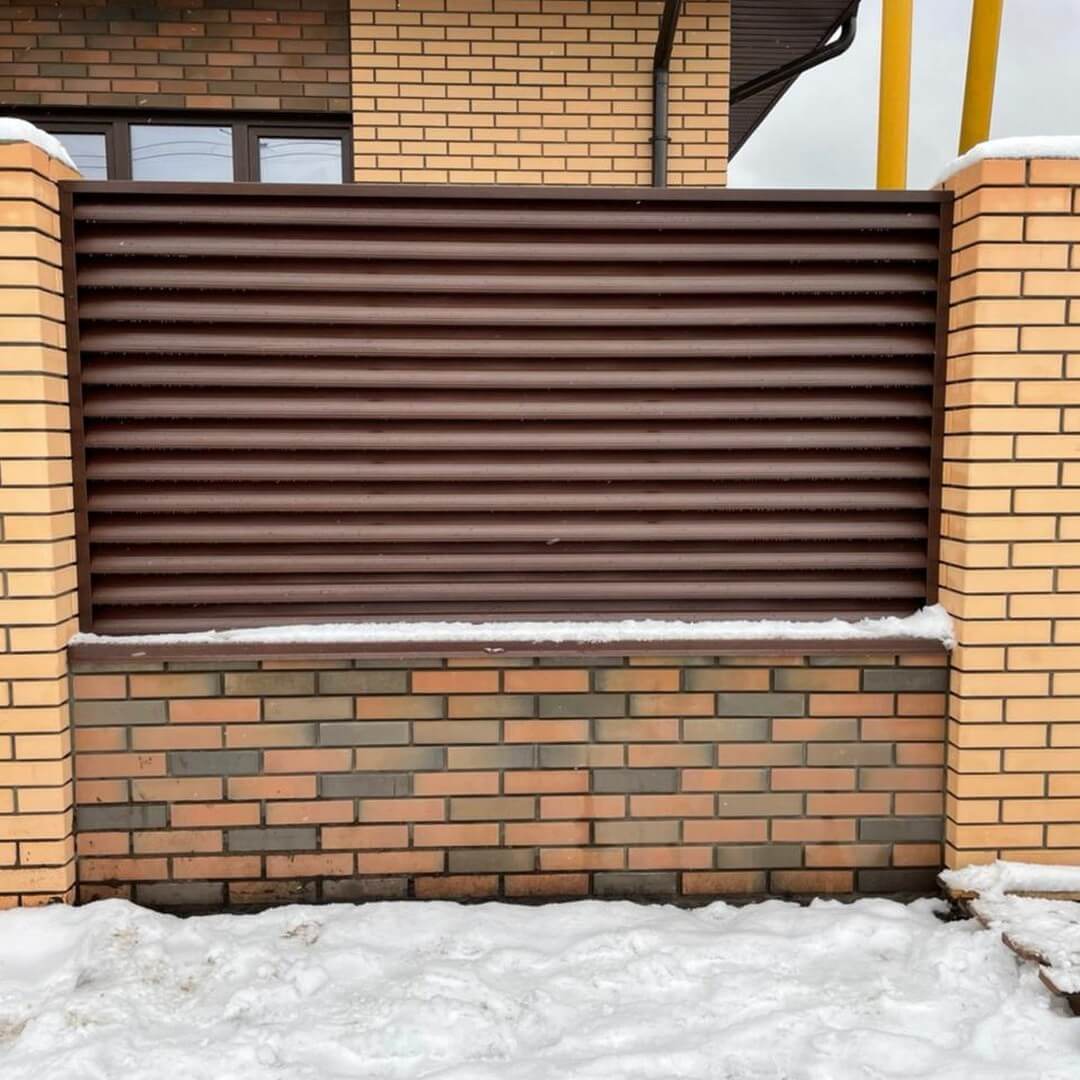 Забор-жалюзи ral8017/8017 шоколад двухсторонний фото6 в Энгельсе