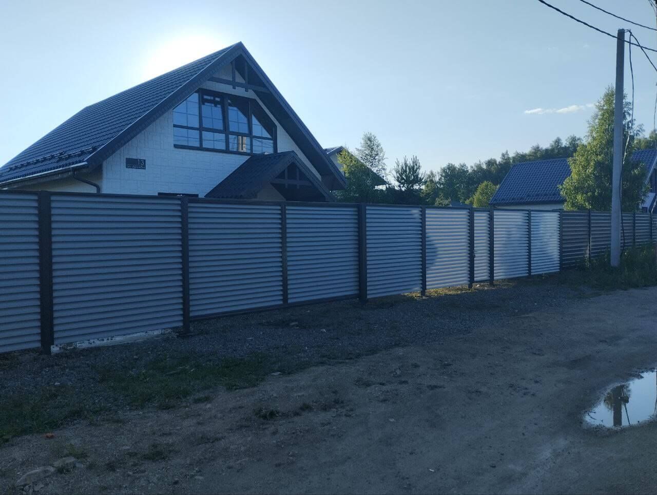 Забор из ламелей еврожалюзи 20м RAL7004 Серый фото 3 в Энгельсе