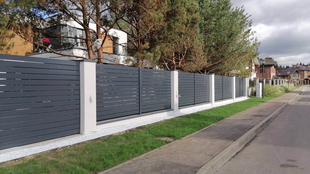 Забор-ранчо из металлопланкена 36м RAL7024 Серый Графит в Энгельсе