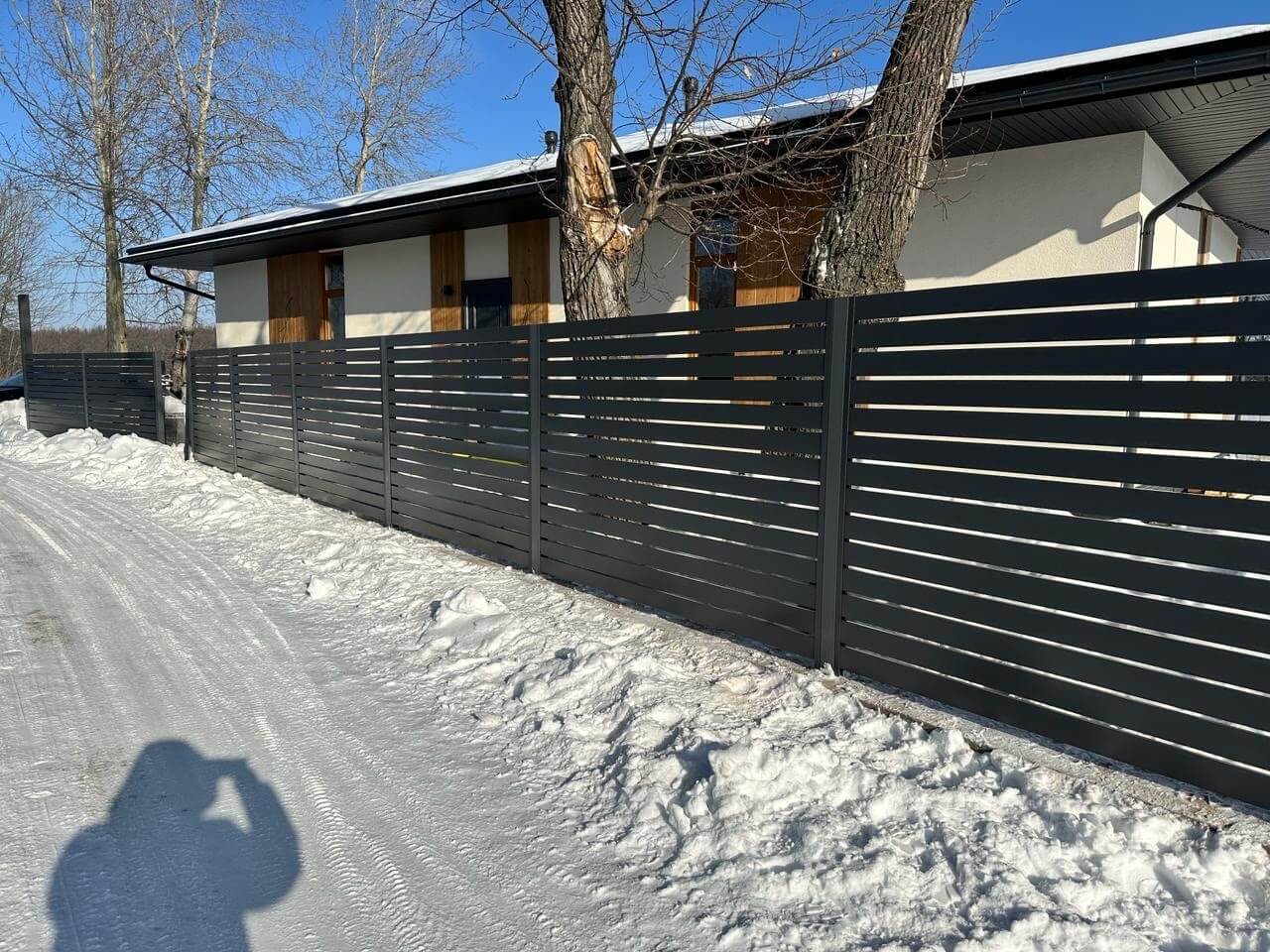 Забор-ранчо из металлопланкена 37м RAL7024 Серый Графит фото 1 в Энгельсе