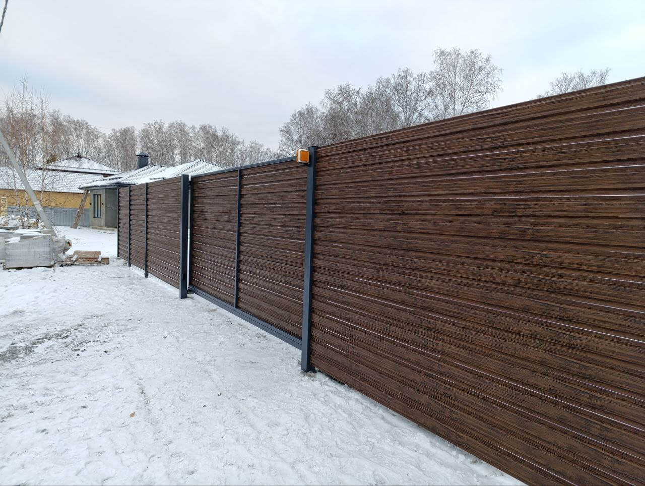 Забор-ранчо из евроштакетника 58м Темный Каштан 3D Принтек фото 1 в Энгельсе
