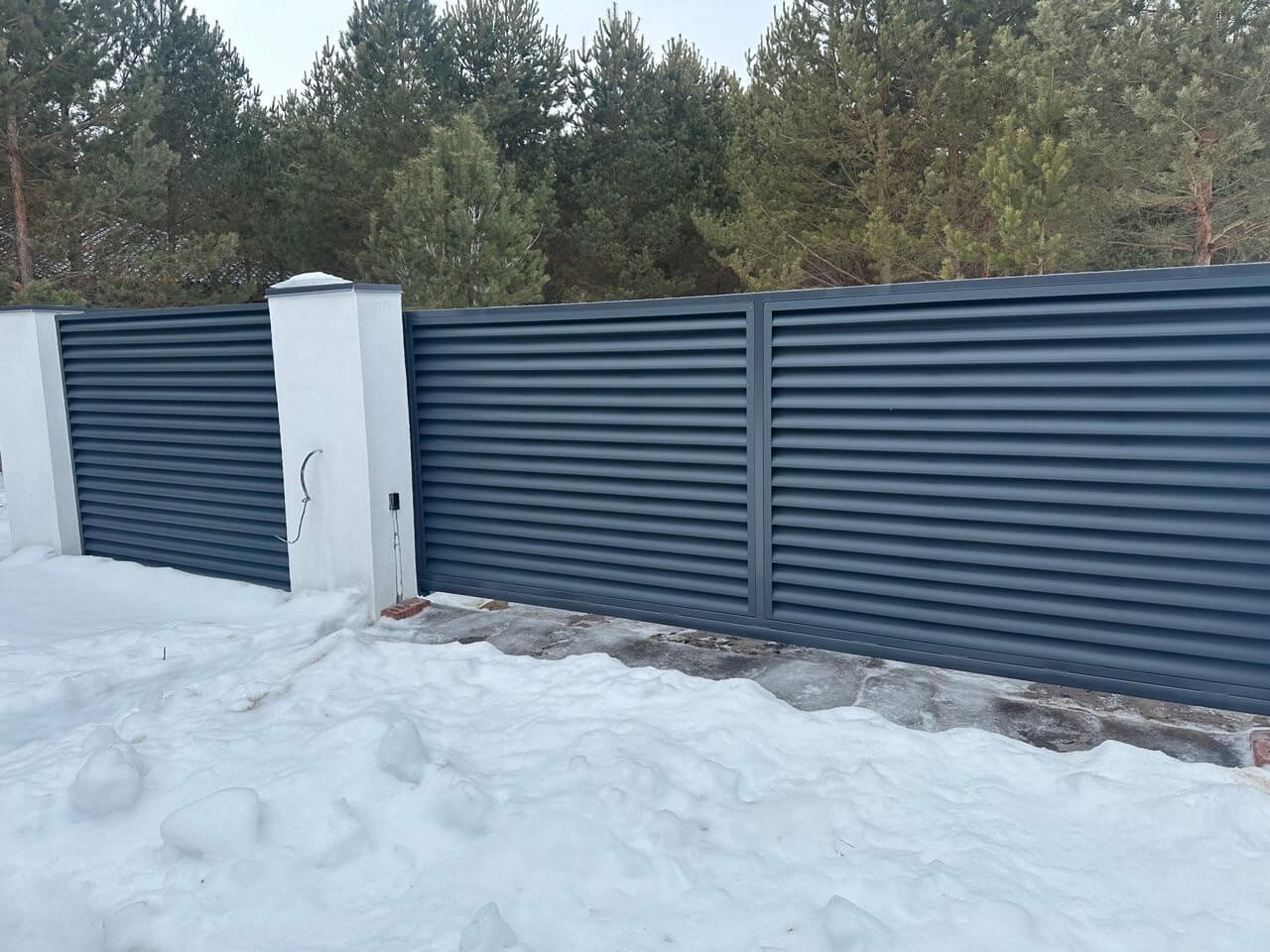 Забор-жалюзи 76м RAL7024/7024 Серый Графит двусторонний МАТТЕ в Энгельсе
