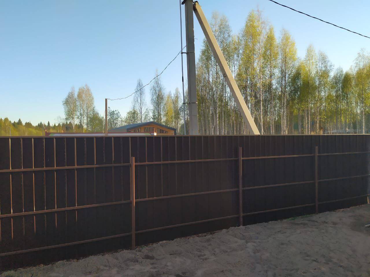 Забор из металлосайдинга ЕВРО-БРУС 25м Темный Каштан 3D Принтек фото 5 в Энгельсе