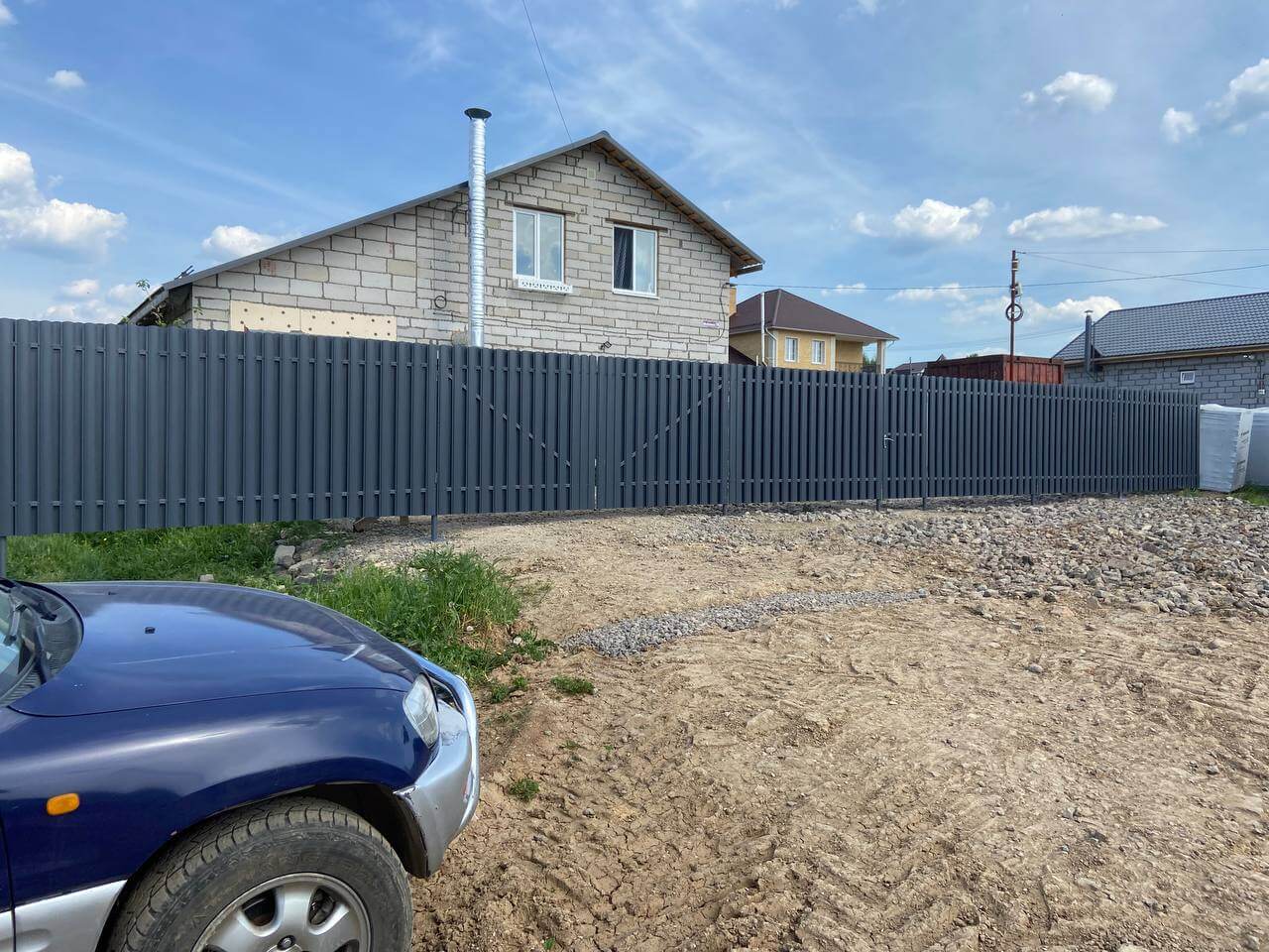 Забор из евроштакетника 16м RAL7024 Серый Графит фото 5 в Энгельсе