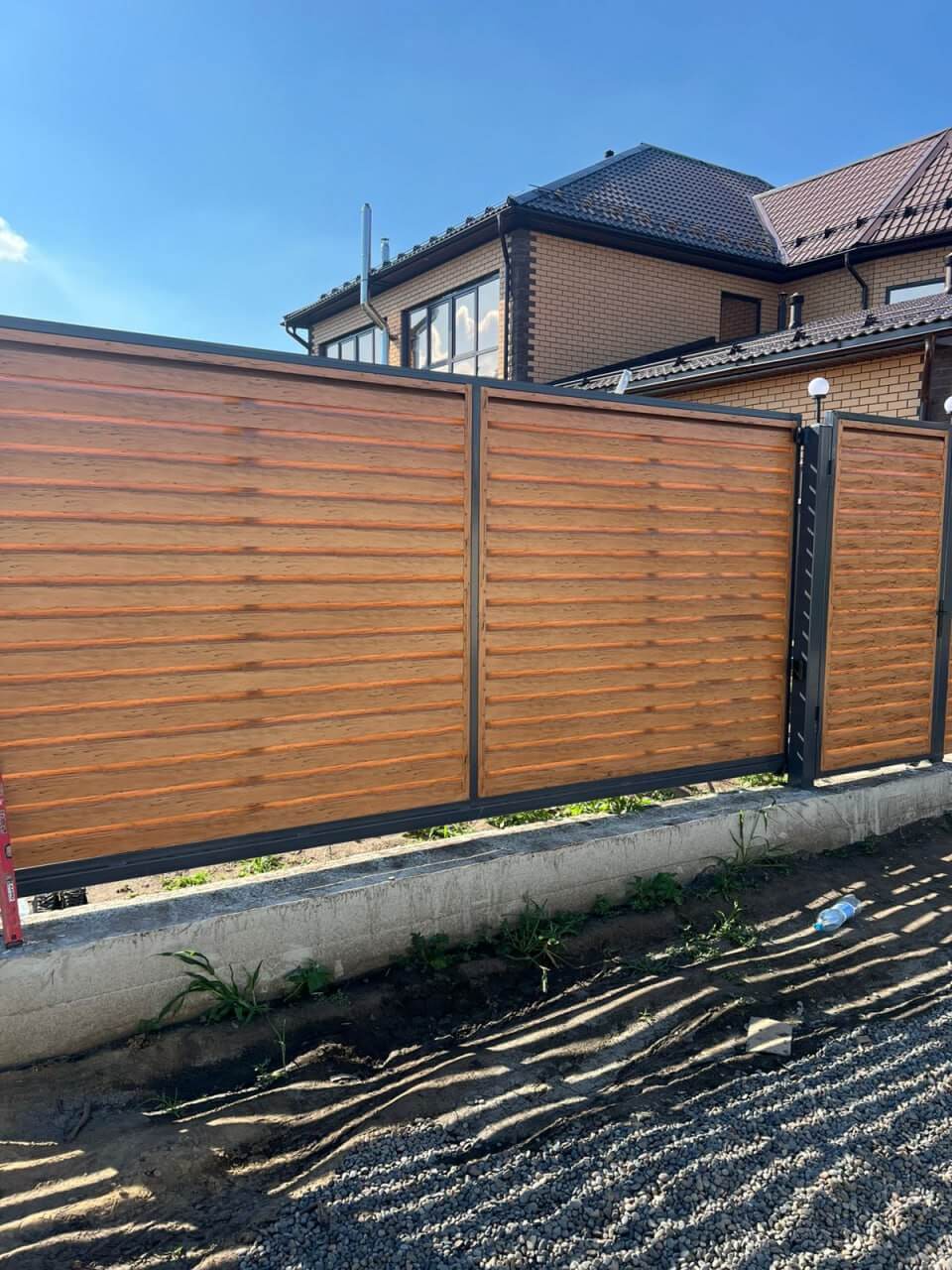Забор-жалюзи из ламелей Хай-Тек 57м Кипарис 2xPrintech двусторонний фото 3 в Энгельсе